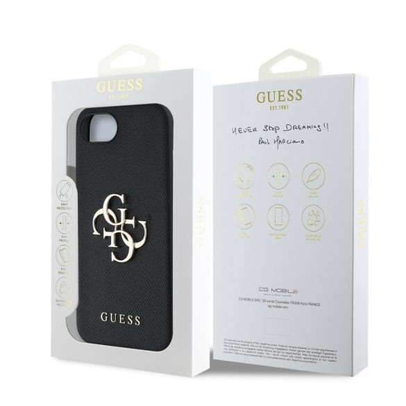 Apple iPhone 16e GUESS GUHCPSE4PGT4MBK Capac spate - negru