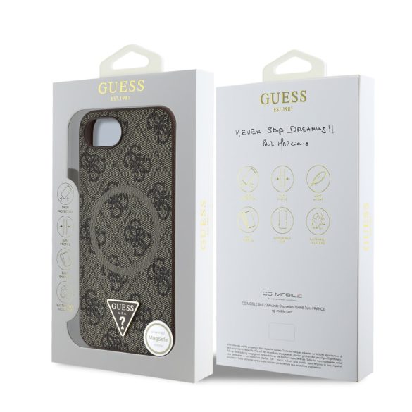 Apple iPhone 16e GUESS GUHMPSE4P4TDPW Capac spate MagSafe - maro