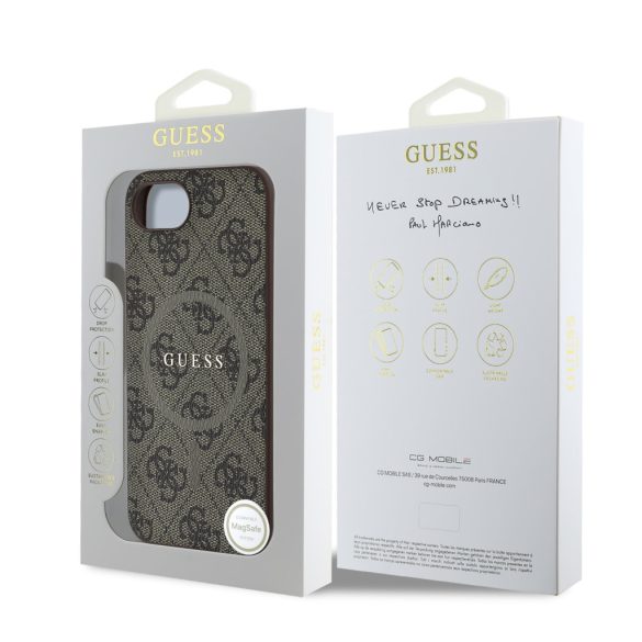 Apple iPhone 16e GUESS GUHMPSE4G4GFRW Capac spate MagSafe - maro