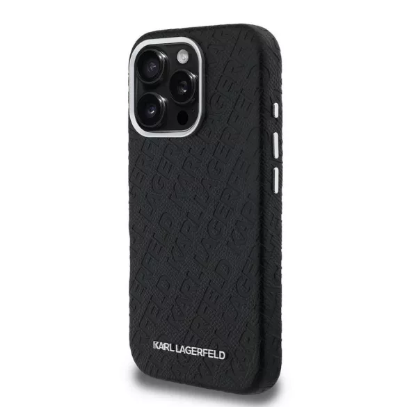 HUSĂ! - Apple iPhone 16 Pro KARL LAGERFELD KLHMP16LPGKLFOFK Magsafe Back Cover - Negru