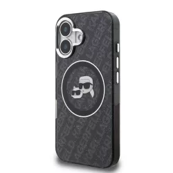   HUSĂ! - Apple iPhone 16 KARL LAGERFELD KLHMP16SHMKBKBKCHK Magsafe IML Back Cover - Negru