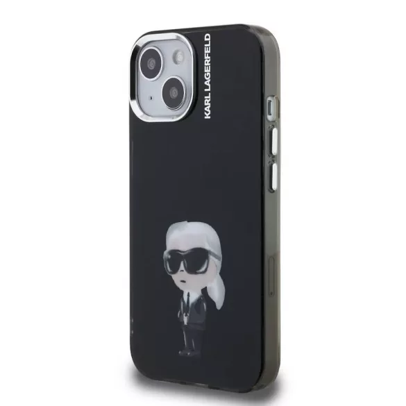 HUSĂ! - Apple iPhone 15 KARL LAGERFELD KLHMP15SHMKIAQK IML Back Cover - Negru