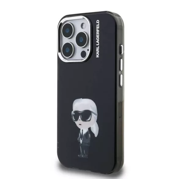 HUSĂ! - Apple iPhone 15 Pro KARL LAGERFELD KLHMP15LHMKIAQK IML Back Cover - Negru