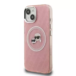   HUSĂ! - Apple iPhone 15 KARL LAGERFELD KLHMP15SHMKBKCHP Magsafe IML Back Cover - Roz