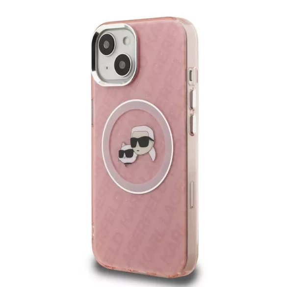 HUSĂ! - Apple iPhone 15 KARL LAGERFELD KLHMP15SHMKBKCHP Magsafe IML Back Cover - Roz