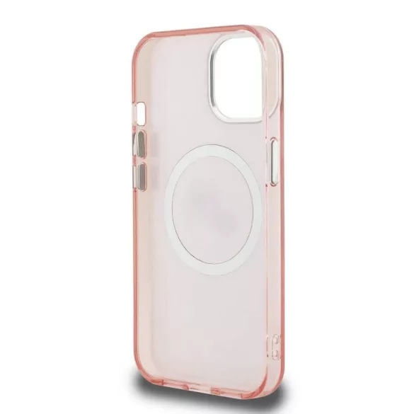 HUSĂ! - Apple iPhone 15 KARL LAGERFELD KLHMP15SHMKBKCHP Magsafe IML Back Cover - Roz