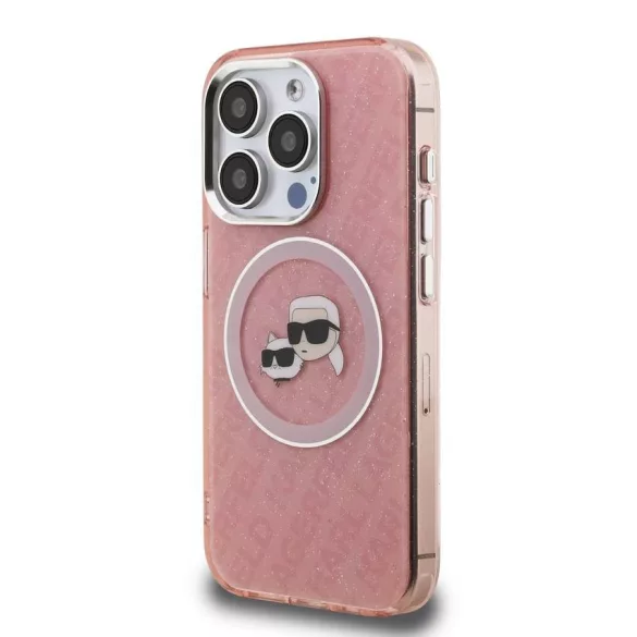 HUSĂ! - Apple iPhone 15 Pro KARL LAGERFELD KLHMP15LHMKBKCHP Magsafe IML Back Cover - Roz