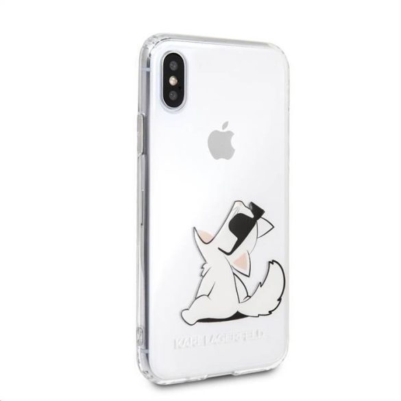 Husă din TPU pentru Apple iPhone X/XS KARL LAGERFELD KLHCPXCFNRC - transparentă