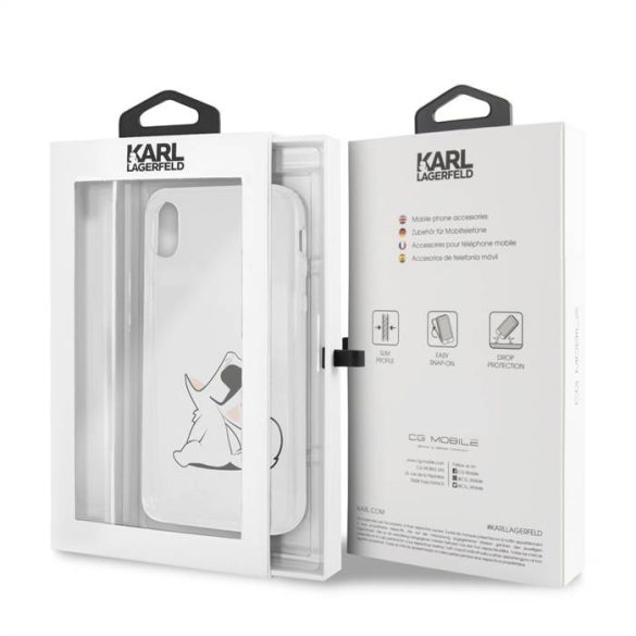 Husă din TPU Apple iPhone XR KARL LAGERFELD KLHCI61CFNRC - Transparentă