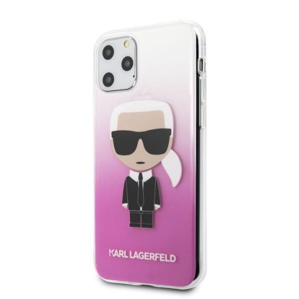Husă din TPU pentru Apple iPhone 11 Pro Max KARL LAGERFELD KLHCN65TRDFKPI - roz