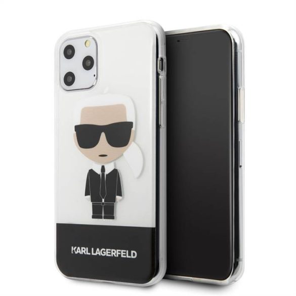 Husă din TPU pentru Apple iPhone 11 Pro KARL LAGERFELD KLHCN58TPUTRIC - neagră