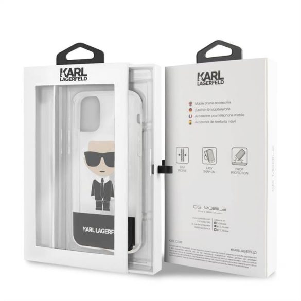 Husă din TPU pentru Apple iPhone 11 Pro KARL LAGERFELD KLHCN58TPUTRIC - neagră