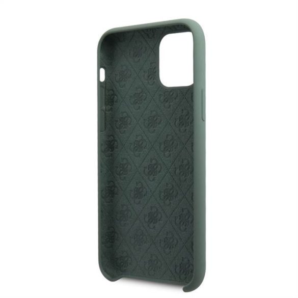Husă din spate din silicon lichid pentru Apple iPhone 11 Pro GUESS GUHCN58LS4GKA - kaki