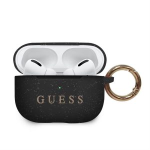 Suport Apple Airpods Pro GUESS GUACAPSILGLBK din silicon lichid - negru