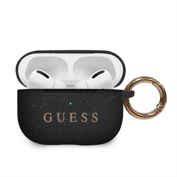 Suport Apple Airpods Pro GUESS GUACAPSILGLBK din silicon lichid - negru