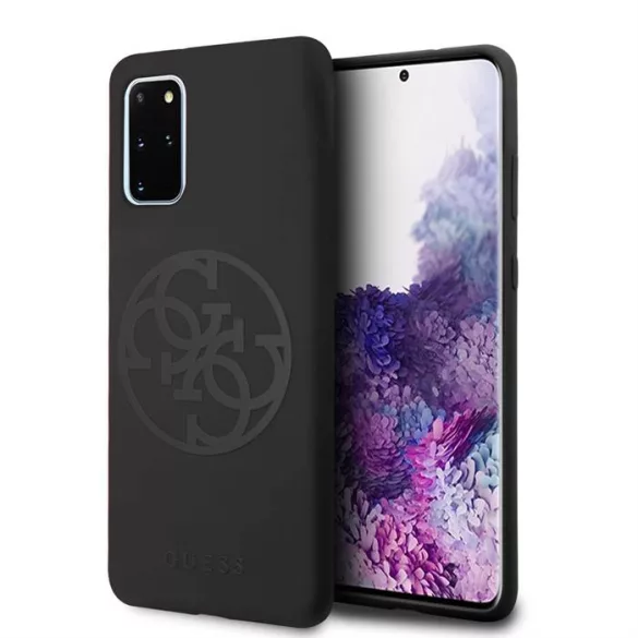 HUSĂ! - Husă spate din silicon lichid GUESS GUHCS67LS4GBK pentru Samsung S20 Plus - neagră