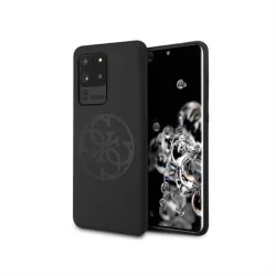   HUSĂ! - Husă spate din silicon lichid GUESS GUHCS69LS4GBK Samsung S20 Ultra - neagră