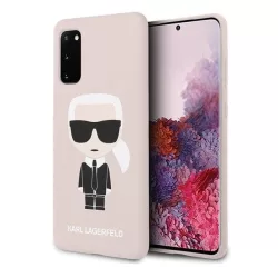   HUSĂ! - Husa din spate din silicon lichid KARL LAGERFELD KLHCS69SLFKPI Samsung S20 Ultra - roz