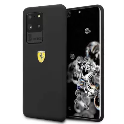   HUSĂ! - Husa din spate din silicon lichid Samsung S20 Ultra Ferrari FESSIHCS69BK - neagra