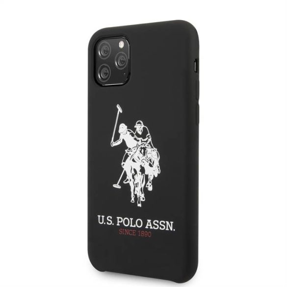 Husă din spate din silicon lichid pentru Apple iPhone 11 Pro Max U.S.Polo USHCN65SLHRBK - neagră