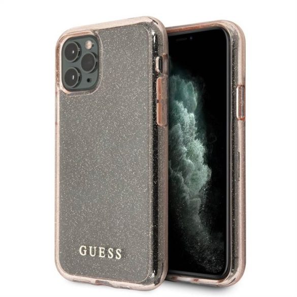 Husă din spate TPU cu sclipici pentru Apple iPhone 11 Pro GUESS GUHCN58PCGLPI - roz