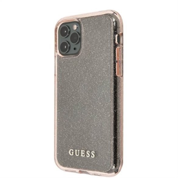 Husă din spate TPU cu sclipici pentru Apple iPhone 11 Pro GUESS GUHCN58PCGLPI - roz