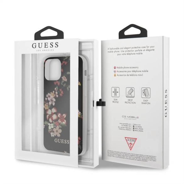 Husă din TPU pentru iPhone 11 Pro GUESS GUHCN58IMLFL04 - Floare 4