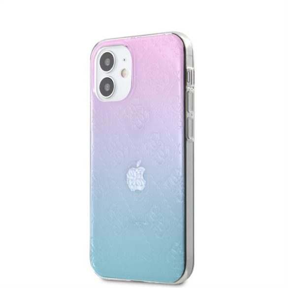 Husa din spate Apple iPhone 12 Mini GUESS GUHCP12S3D4GGBP - roz / albastru deschis