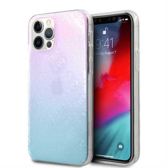 Husa din spate Apple iPhone 12 Pro Max GUESS GUHCP12L3D4GGBP - roz/albastru deschis