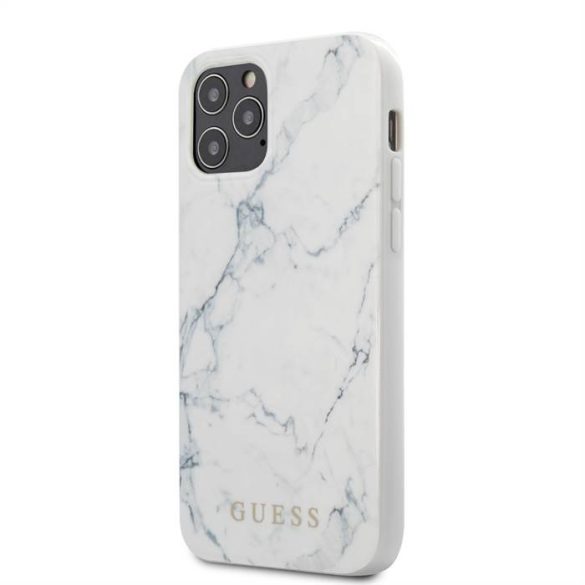 Husă din spate Apple iPhone 12 Pro Max GUESS GUHCP12LPCUMAWH - albă