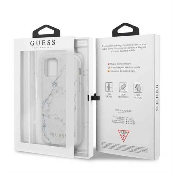 Husă din spate Apple iPhone 12 Pro Max GUESS GUHCP12LPCUMAWH - albă