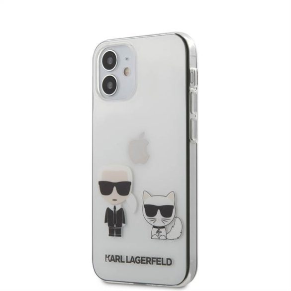 Husă din TPU pentru iPhone 12 Mini KARL LAGERFELD KLHCP12SCKTR - Transparentă