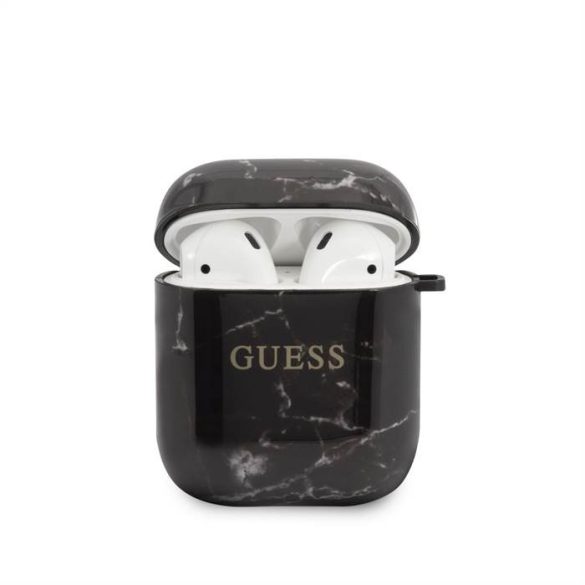Suport Apple Airpods 1/2 GUESS GUACA2TPUMABK TPU - Negru