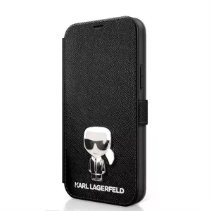 HUSĂ! - Husă carte Apple iPhone 12 Pro Max KARL LAGERFELD KLFLBKP12LIKMSBK - neagră