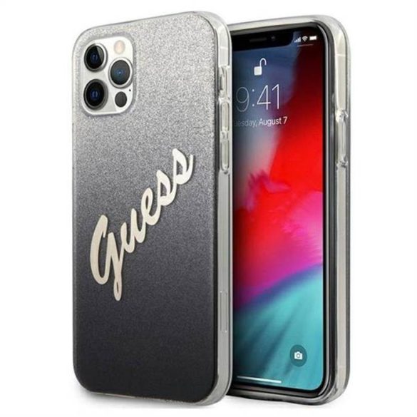 Husă din spate Apple iPhone 12/12 Pro GUESS GUHCNP12MPCUGLSBK - neagră