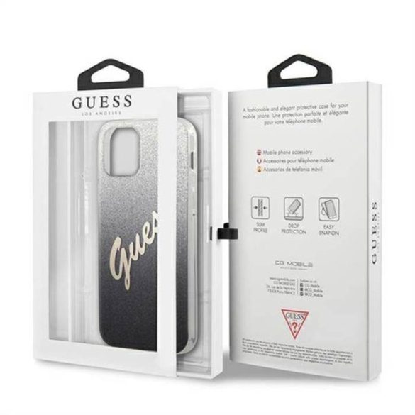 Husă din spate Apple iPhone 12/12 Pro GUESS GUHCNP12MPCUGLSBK - neagră