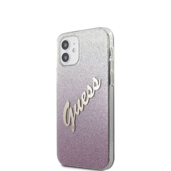 Husa din spate Apple iPhone 12 Mini GUESS GUHCP12SPCUGLSPI - roz