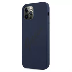   HUSĂ! - Husa din spate din silicon lichid GUESS GUHCP12SLSVSBL Apple iPhone 12 Mini - Albastru