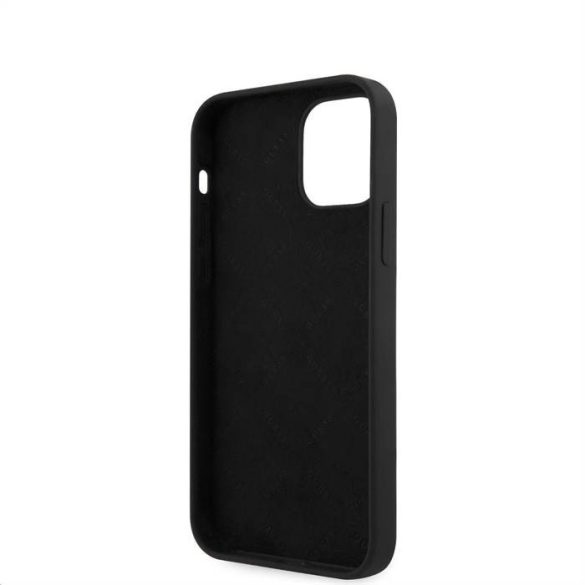 Husă din spate din silicon lichid pentru Apple iPhone 12 Pro Max GUESS GUHCP12LLSVSBW - neagră