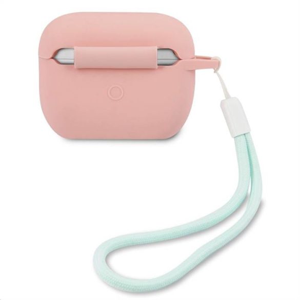 Suport Apple Airpods Pro GUESS GUACAPLSVSPG din silicon lichid - roz