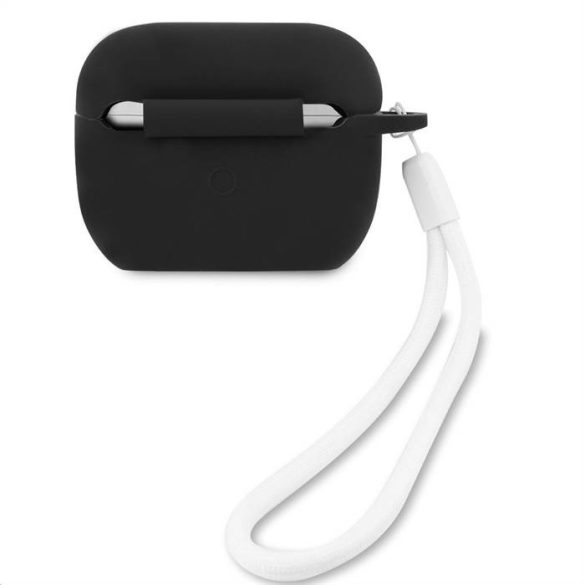 Suport Apple Airpods Pro GUESS GUACAPLSVSBW din silicon lichid - negru