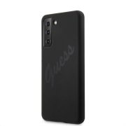   Husă spate din silicon lichid GUESS GUHCS21MLSVSBK pentru Samsung S21 Plus - neagră