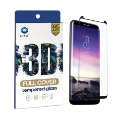   Film de sticlă curbat 3D Samsung S9 Plus Lito (compatibil cu carcasă) - negru