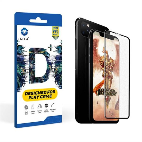 Apple iPhone 12 Pro Max Lito D+ 2.5D Film de sticlă complet anti-orbire - negru