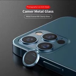   Apple iPhone 12 Pro Max Lito S+ 3D Metal Camera Folie protecție ecran - Albastru