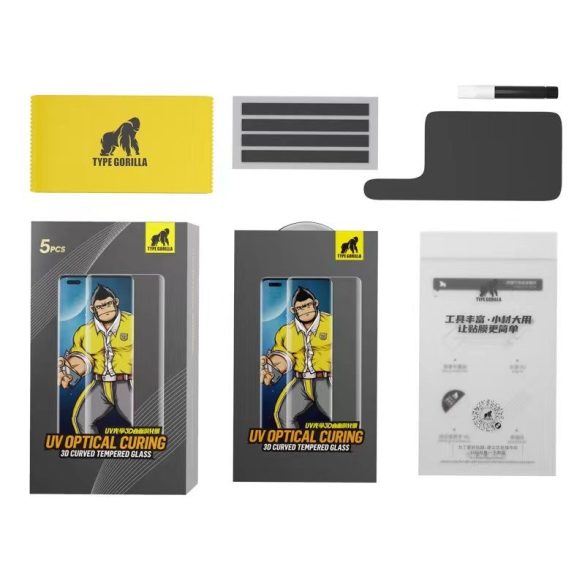 Samsung S21 Plus TG UV Adeziv 5 Piese Film Sticla 3D - Transparent