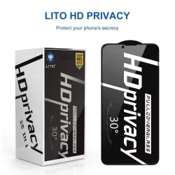   Film Apple iPhone 12 Pro Max Lito HD Plus Privacy 2.5D Full Glass - Negru