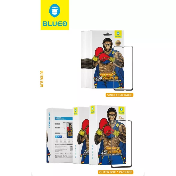 Huawei P Smart 2021/Honor 10X Lite Blueo Lite 2.5D 10 Piece Full Glass Film - Negru