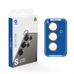   Film de protecție din sticlă pentru cameră metalic 3D Samsung S24 Plus Lito S+ - negru