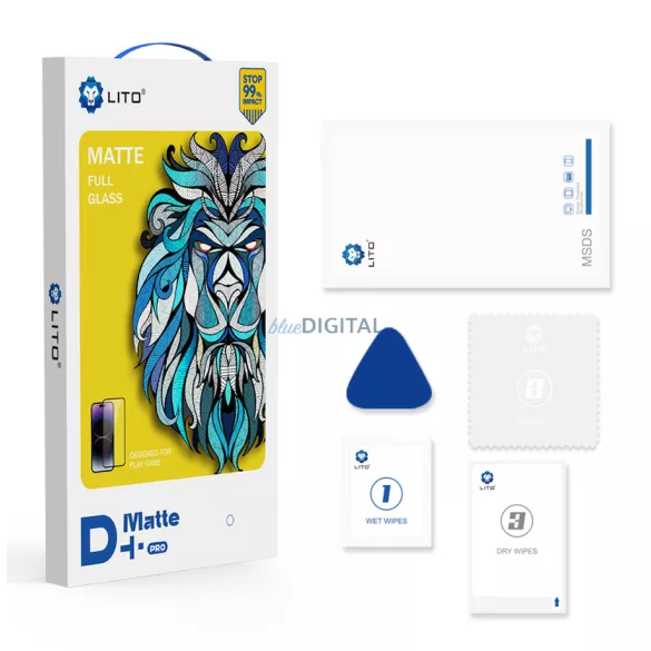 Apple iPhone 15 Pro Lito D+ PRO ESD Dust Proof 2.5D Full Glass Film - Negru